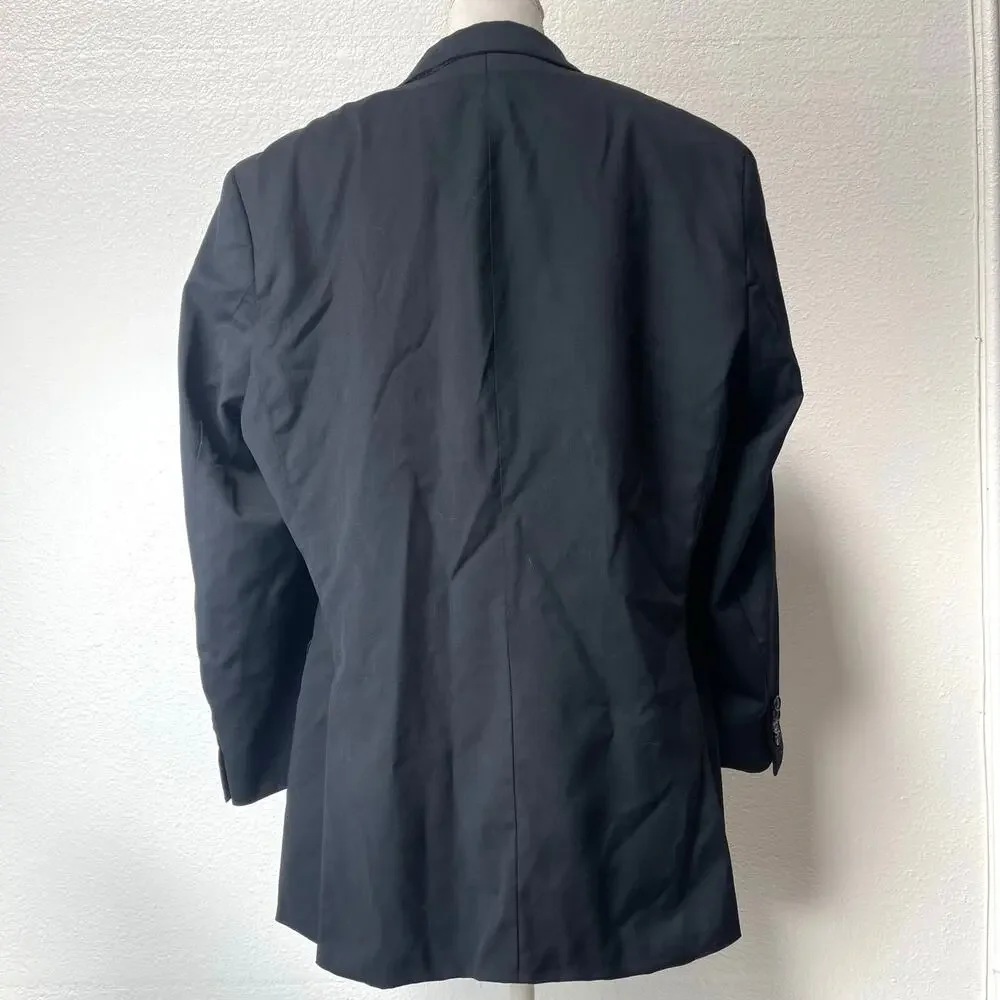 Hugo Boss Men's Black Blazer Made in USA Suit Jacket